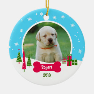 Dog / Puppy Christmas - Winter Wonderland Ceramic Tree Decoration