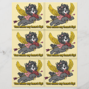 Dog Puppy Classroom Valentine Sheets Custom Letterhead