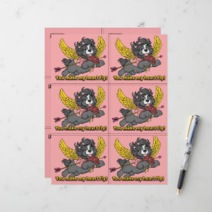 Dog Puppy Classroom Valentine Sheets Custom Letterhead