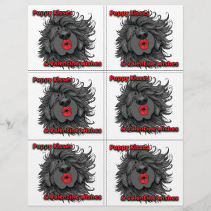 Dog Puppy Classroom Valentine Sheets Custom Letterhead