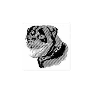 Dog Puppy Cutest Baby Rottweiler Rubber Stamp