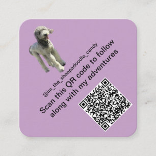 Dog / Puppy Instagram Tik Tok QR Code Cards