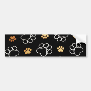 Dog Puppy Paw Prints Gifts for Dog Lovers Bumper Sticker