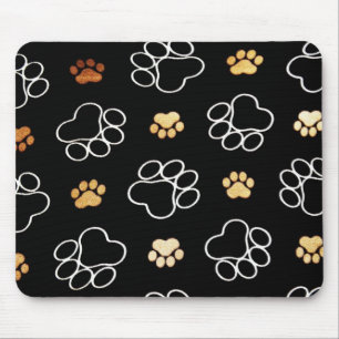 Dog Puppy Paw Prints Gifts for Dog Lovers Mouse Mat