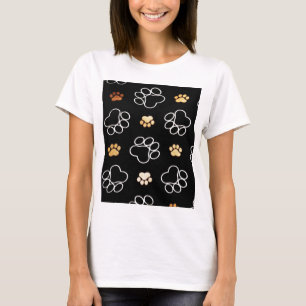 Dog Puppy Paw Prints Gifts for Dog Lovers T-Shirt