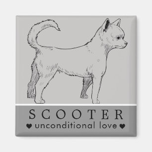 Dog Puppy Pet Personalized Name Magnet