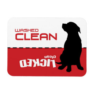 Dog Puppy Pitbull Dishwasher Magnet - Licked Clean