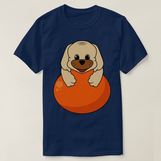Dog puppy with Balloon T-Shirt (Design Front)
