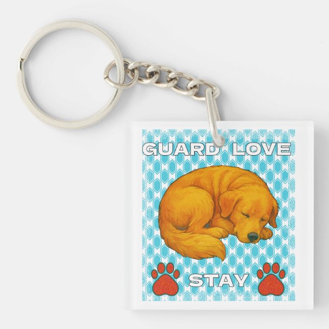 dog quote key ring (Front)