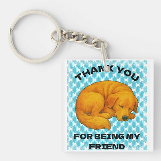dog quote key ring (Front)