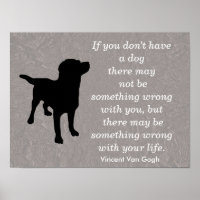 Dog quote - Vincent Van Gogh -poster