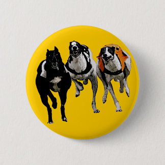 DOG RACE GREYHOUND 6 CM ROUND BADGE