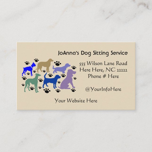 Dog Related Business Cards (Front)
