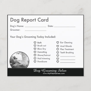 Dog Report Card for Dog Groomers
