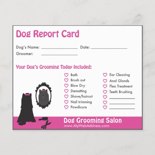 dog-report-card-for-dog-groomers-zazzle-co-uk