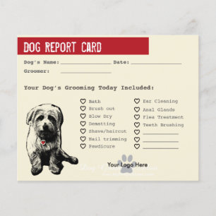 Dog Report Card for Dog Groomers