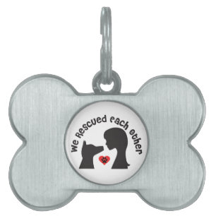 Dog Rescue Adopt Bone Pet Tag