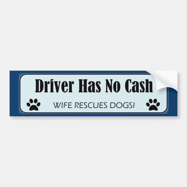 Dog Rescue Bumper Sticker (Front)