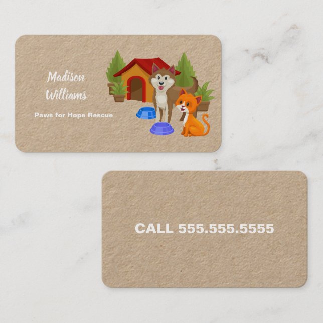 Dog Rescue Business Card (Front/Back)