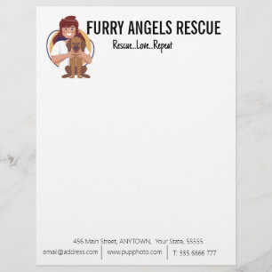 Dog Rescue Business Custom  Letterhead