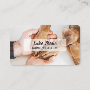 Dog Rescue Dog Sitter Business Card