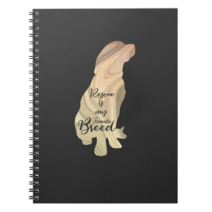 Dog Rescue Gift Animal Shelter Awareness Notebook