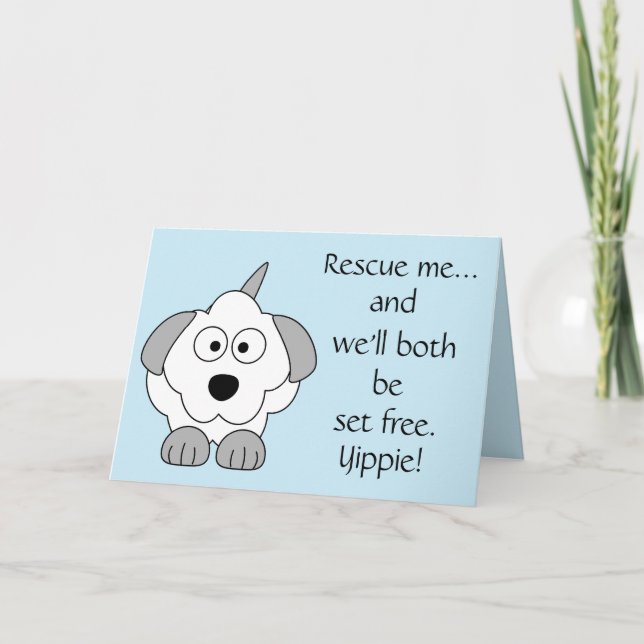 Dog Rescue Greeting Card (Front)