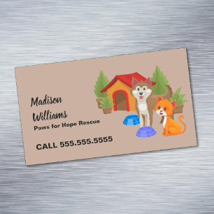 Dog Rescue Magnetic Business Card