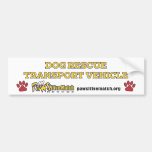 Dog Rescue Transport Vehicle Bumper Sticker
