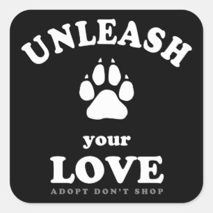 Dog Rescue - Unleash your love Square Sticker