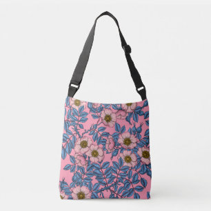 Dog rose pattern crossbody bag