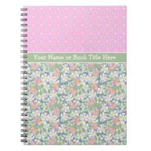 Dog Roses and Polka Dots: Spiral Notebook, Journal