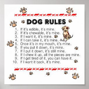 Dog Rules Poster