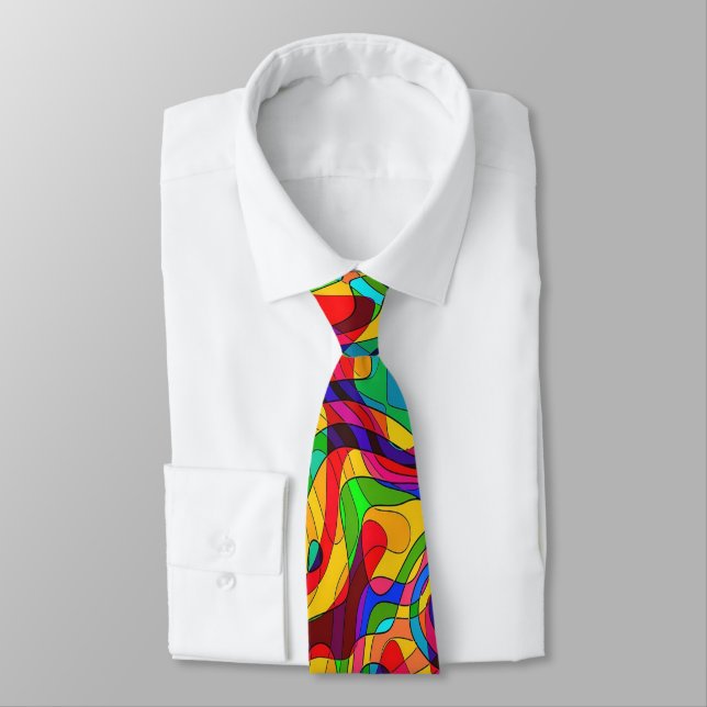 Dog Run Men's Tie (Tied)