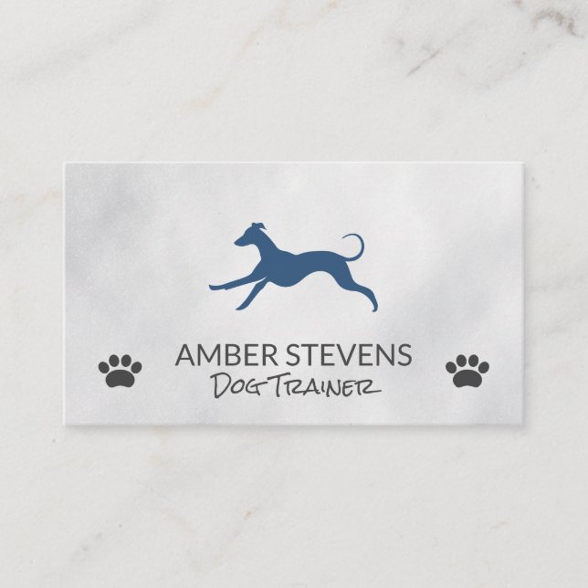 Dog running | Dog Paws Business Card (Front)