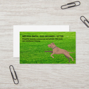 Dog Running in the Grass   Dog Paws Business Card