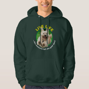 Dog Running In Yard Hoodie
