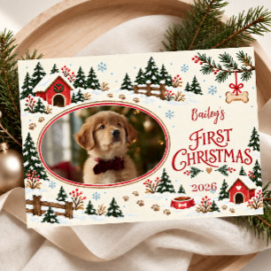 Dog’s First Christmas Photo Holiday Card