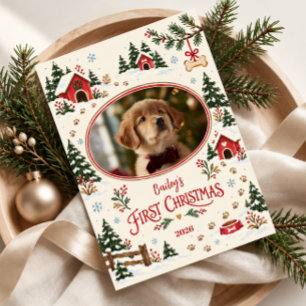 Dog’s First Christmas Photo Holiday Card