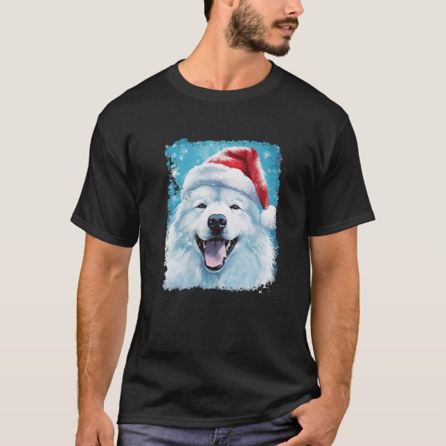 Dog Samoyed Christmas Premium  T-Shirt (Front)