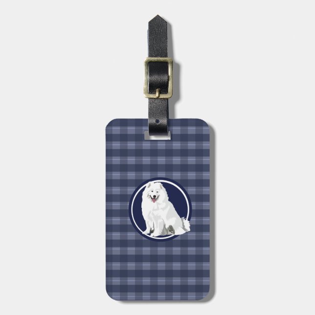 Dog Samoyed Luggage Tag (Front Vertical)