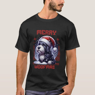 Dog Santa Claus pet xmas men women ugly Christmas T-Shirt