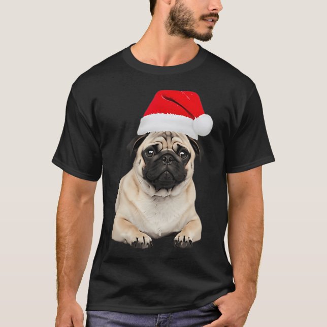 Dog Santa Claus T-Shirt (Front)