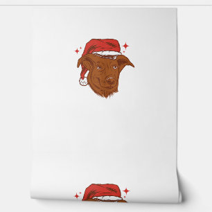 Dog Santa Hat - Funny Christmas Wallpaper