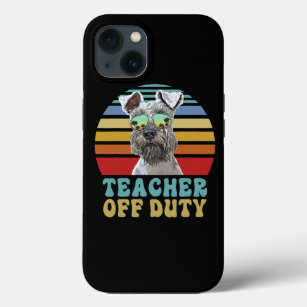 Dog Schnauzer Teacher Off Duty Funny Miniature Sch Case-Mate iPhone Case