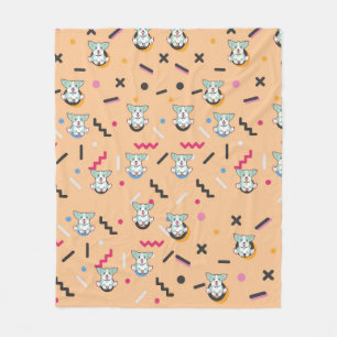 Dog Seamless Pattern Vector  Fleece Blanket