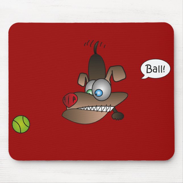 Dog Sees Ball Mouse Mat (Front)