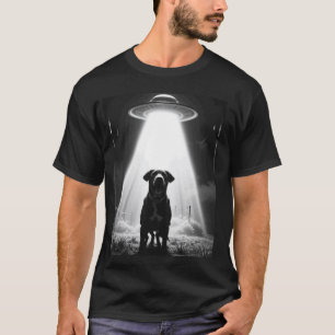 Dog Selfie With Alien ufo Funny Men Women kids T-Shirt