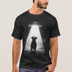 Dog Selfie With Alien ufo Funny Men Women kids T-Shirt
