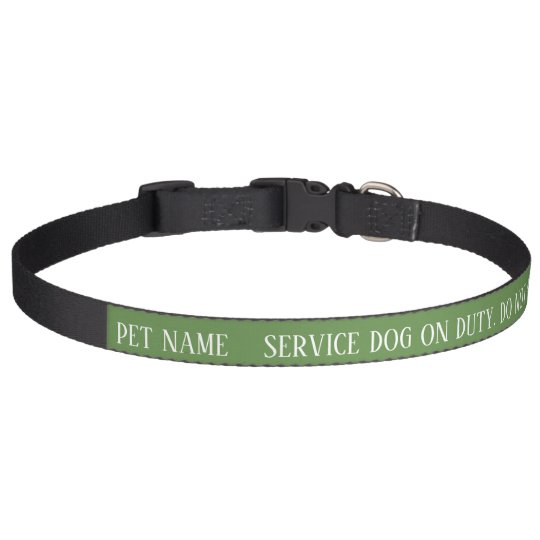 Dog SERVICE DOG DO NOT PET Alert Collar Custom Zazzle.co.uk